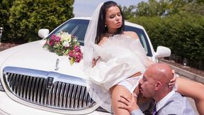 Beautiful outdoor dick-riding session with a long-legged brunette Victoria Blaze