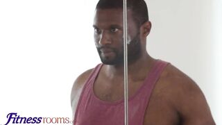Fitness Rooms Anal sex at the gym fit blonde Venera Maxima takes bbcs butt banged