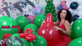 Beatriz Naughty Looner Christmas Surprise: Kisses, Hugs, and Balloon Bursts