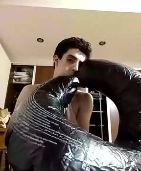 Watch Me Blowing up Inflatables and Playing with Them Until I Cum on Stream