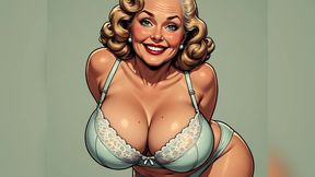 Retro Pinup Bra and Panties Art