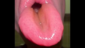 Dommylips makes taco tongue in public restroom