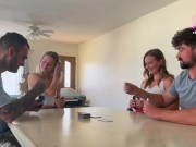 Playing cards with our close friends ends up in WIFE SWAPPING - Sammm Next Door  & Stella Sedona