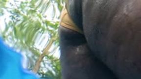 POV- Teenie Swims in Pool with unaware  Giantess POV, femdom, giantess, shrinking fetish  4k smaller