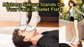 Face Crush in Ballet Flats - Giantess Sakura Hammers You With Soft Soles