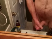 Jerkin it in bathroom mirror