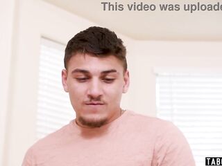 Nasty teen stepsis squirting on stepbros large jock