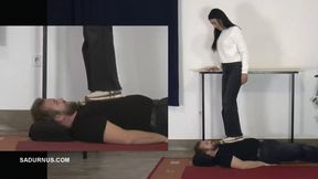 Slave under the feet of Mistress Natasa wmv Sneakers PP