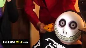 When it comes to halloween pranks, nobody is nicer than these three naughty step siblings - freeusemilf