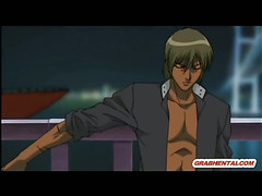 Anime caught and hard fucked by monster