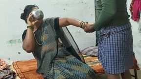 I dominated my stepmother while she was drinking coffee and had sex.