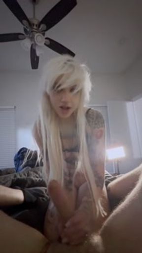 Cute Scene Emo Alt Girl Handjob Jacks off Boyfriend