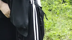 Mother-in-law sucks my dick in a public park and swallows cum