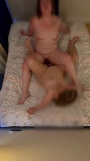 Romantic Lesbian Morning Sex/ LOUD MOANING/ SCISSORS