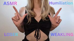 ASMR sensual humiliation: "My loser, my weakling"