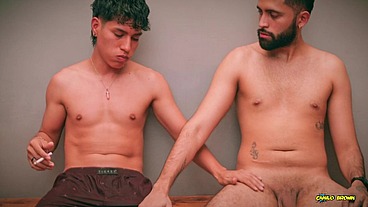 Bareback Anal ATM Big Dick Latino Diego Erazo Fucking Camilo Brown And Filling His Mouth With Cum