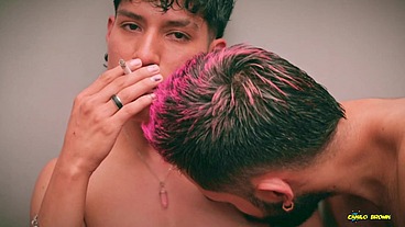 Bareback Anal ATM Big Dick Latino Diego Erazo Fucking Camilo Brown And Filling His Mouth With Cum