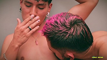 Bareback Anal ATM Big Dick Latino Diego Erazo Fucking Camilo Brown And Filling His Mouth With Cum