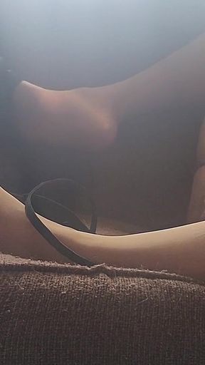 Playing with Huge Cock in Pantyhose and Heels