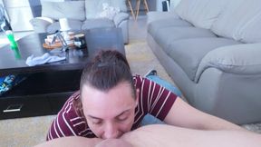 Femdom POV Rimming Blowjob and Pegging to Anal Orgasm Cumshot
