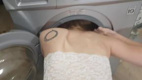 maid stuck in the washer and fucked hard - pussykagelove