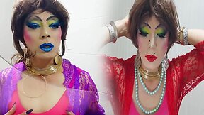 Sissy  niclo  sexy makeup smoking