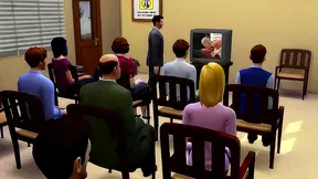 Horny Boss Shares Explicit HentaiPorn With Big-Titted Sims 4 Cartoon Crew