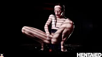 Fiery Redhead Filled with Alien Eggs Ejects Them After Rough Sex