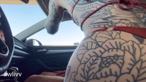 Zane Walker catches tattooed goth girl in the act