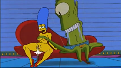 Marge Simpson was fucked all over with long tentacles