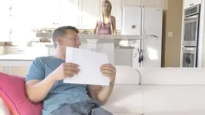 Stepdaughter deepthroats stepdad's hefty cock