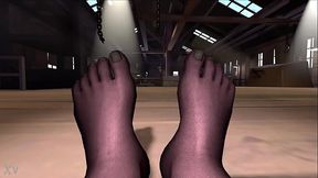 Amy Rose shows off her cute feet