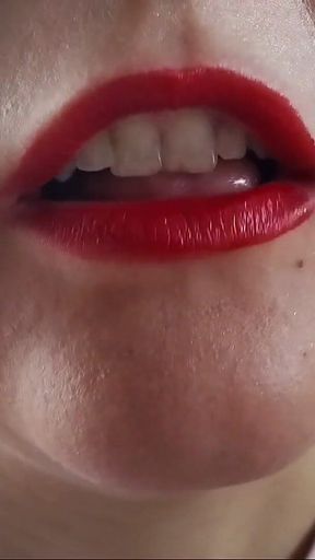 Giantess Red Lips Is Hungry for You POV