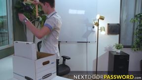 Tony Genius gives Trevor Harris wild welcome sex in his office