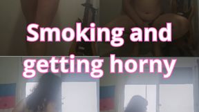 Trans Goddess Smoking, stripping, and masturbating