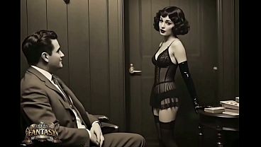 1920'_s Flapper Girl Dancer Fantasy (Vintage, Strip Tease, Dancer, Blowjob, Anal Sex, Facial, Teasing) -AI Generated