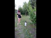Risking It All In My Garden: No Panties & A Tiny Dress!