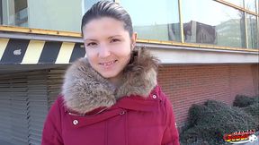 GERMAN SCOUT - Extrem Cute Teen Gina Talk to Rough Fuck at Public Agent Casting