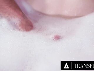 TRANSFIXED - Romantic Hung Chap Passionately Bangs Glamorous Izzy Wilde In Bubble Baths