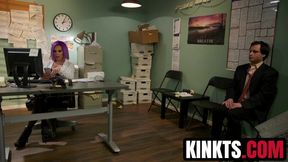 Busty TS Foxxy fist fucked the gaping asshole of brunette Marcelo