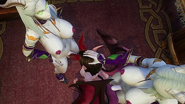 Futa Draenei Fuck Demon Girl Threesome - Warcraft Porn Parody