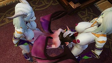 Futa Draenei Fuck Demon Girl Threesome - Warcraft Porn Parody