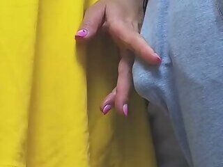Almost Caught In a Bus When a Dirty Stranger CUM In Her Hand
