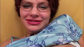 Wild redhead slut form Germany getting her face covered in POV