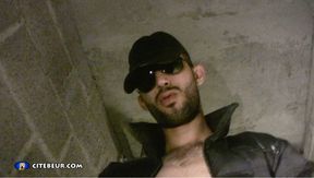 Walid milks his big arab cock - Hot arab stud jerks his big arab cock