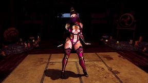 Muscular thick Mileena tempts you to serve her in exchange for hot night