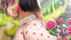 So cute girl gets a fresh shave on her underarms