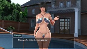 [Gameplay] Girl House part 7 (sexy milf and roomie squirting)