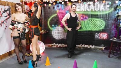 Jerkaoke- Ninja Course Gets Naughty- Explosive Threesome