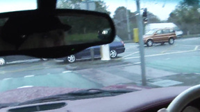 Blondes suck dong in car & get ravaged